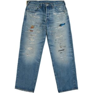 Supreme MM6 Distressed Loose Fit Selvedge Jean