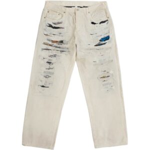 Supreme MM6 Distressed Fit Selvedge White Jean