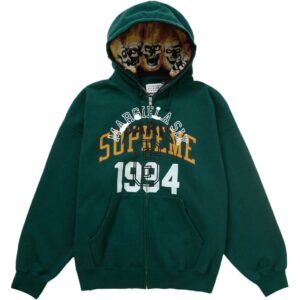 Supreme MM6 Green Zip Up Hoodie